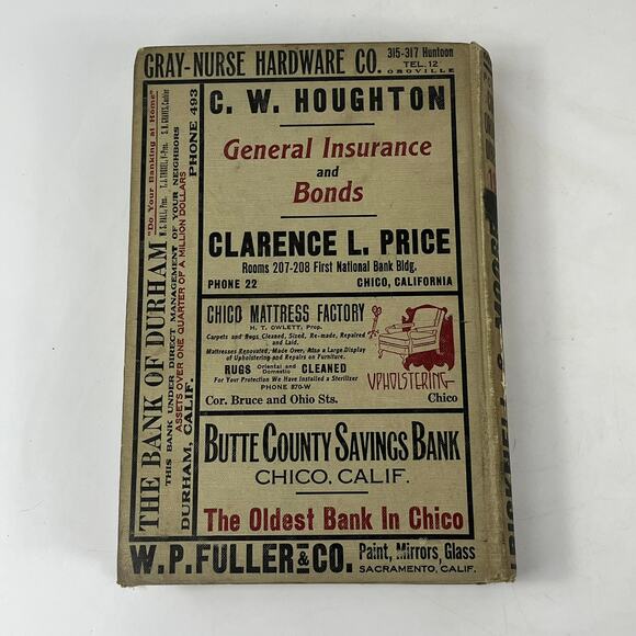 1926 CA Chico Oroville City Directory POOR Ancestry Genealogy Reference Antique - Picture 2 of 16